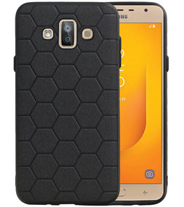 Hexagon Hard Case voor Samsung Galaxy J7 Duo J720F Zwart