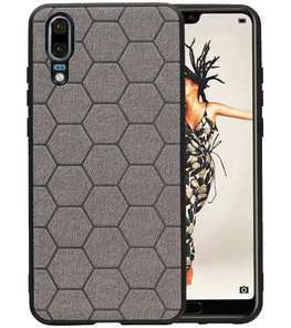Hexagon Hard Case voor Huawei P20 Grijs