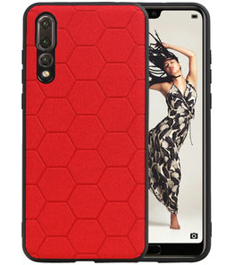 Hexagon Hard Case voor Huawei P20 Pro Rood Hexagon Hard Case voor Huawei P20 Pro Rood