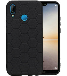 Hexagon Hard Case voor Huawei P20 Lite Zwart