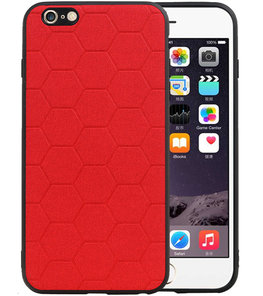 Hexagon Hard Case voor iPhone 6 Plus / 6s Plus Rood