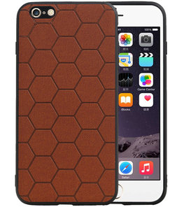 Hexagon Hard Case voor iPhone 6 Plus / 6s Plus Bruin