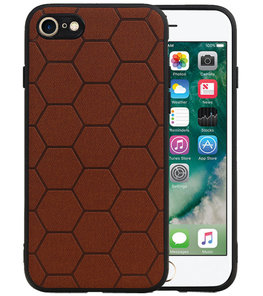 Hexagon Hard Case voor iPhone SE 2020 / 8 / iPhone 7 Bruin Hexagon Hard Case voor iPhone SE 2020 / 8 / iPhone 7 Bruin