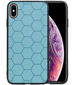 Hexagon Hard Case voor iPhone XS Max Blauw Hexagon Hard Case voor iPhone XS Max Blauw
