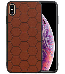 Hexagon Hard Case voor iPhone XS Max Bruin Hexagon Hard Case voor iPhone XS Max Bruin