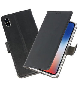 Wallet Cases Hoesje voor iPhone XS - X Zwart Wallet Cases Hoesje voor iPhone XS - X Zwart