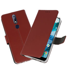 Wallet Cases Hoesje voor Nokia 7.1 Bruin