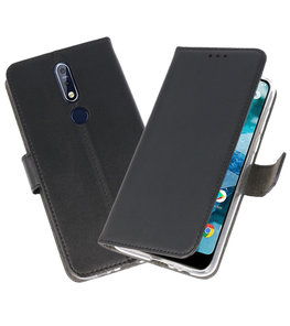 Wallet Cases Hoesje voor Nokia 7.1 Zwart