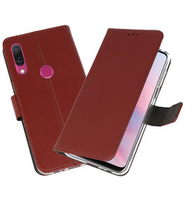 Wallet Cases Hoesje voor Huawei Y9 2019 Bruin Wallet Cases Hoesje voor Huawei Y9 2019 Bruin