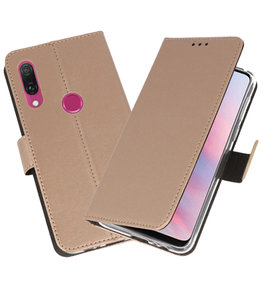 Wallet Cases Hoesje voor Huawei Y9 2019 Goud Wallet Cases Hoesje voor Huawei Y9 2019 Goud