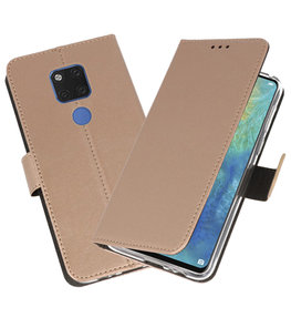 Wallet Cases Hoesje voor Huawei Mate 20 X Goud