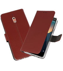Wallet Cases Hoesje voor Nokia 2.1 Bruin