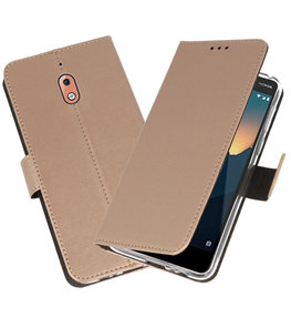 Wallet Cases Hoesje voor Nokia 2.1 Goud