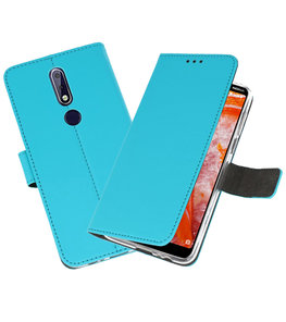 Wallet Cases Hoesje voor Nokia 3.1 Plus Blauw