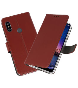 Wallet Cases Hoesje voor XiaoMi Redmi Note 6 Pro Bruin Wallet Cases Hoesje voor XiaoMi Redmi Note 6 Pro Bruin