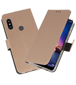 Wallet Cases Hoesje voor XiaoMi Redmi Note 6 Pro Goud Wallet Cases Hoesje voor XiaoMi Redmi Note 6 Pro Goud