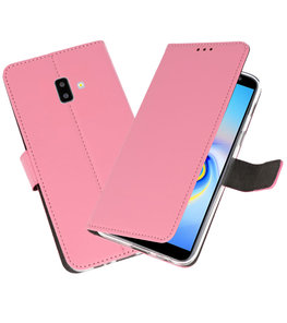 Wallet Cases Hoesje voor Galaxy J6 Plus Roze
