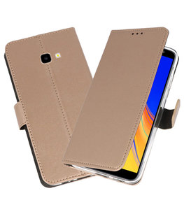Wallet Cases Hoesje voor Galaxy J4 Plus Goud Wallet Cases Hoesje voor Galaxy J4 Plus Goud