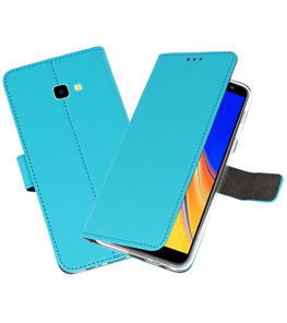 Wallet Cases Hoesje voor Galaxy J4 Plus Blauw Wallet Cases Hoesje voor Galaxy J4 Plus Blauw
