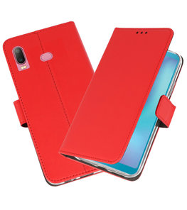 Wallet Cases Hoesje voor Samsung Galaxy A6s Rood