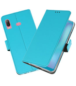 Wallet Cases Hoesje voor Samsung Galaxy A6s Blauw