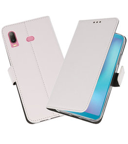 Wallet Cases Hoesje voor Samsung Galaxy A6s Wit