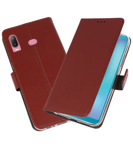 Wallet Cases Hoesje voor Samsung Galaxy A6s Bruin