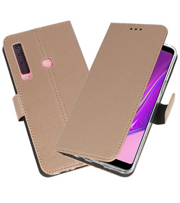 Wallet Cases Hoesje voor Samsung Galaxy A9 2018 Goud Wallet Cases Hoesje voor Samsung Galaxy A9 2018 Goud