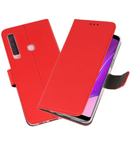 Wallet Cases Hoesje voor Samsung Galaxy A9 2018 Rood Wallet Cases Hoesje voor Samsung Galaxy A9 2018 Rood
