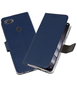 Wallet Cases Hoesje voor XiaoMi Mi 8 Lite Navy Wallet Cases Hoesje voor XiaoMi Mi 8 Lite Navy