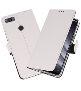 Wallet Cases Hoesje voor XiaoMi Mi 8 Lite Wit Wallet Cases Hoesje voor XiaoMi Mi 8 Lite Wit
