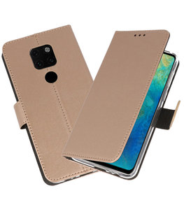 Wallet Cases Hoesje voor Huawei Mate 20 Goud Wallet Cases Hoesje voor Huawei Mate 20 Goud