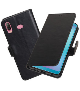 Hoesje voor Samsung Galaxy A6s Pull-Up Booktype Zwart
