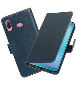 Hoesje voor Samsung Galaxy A6s Pull-Up Booktype Blauw