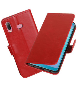 Hoesje voor Samsung Galaxy A6s Pull-Up Booktype Rood