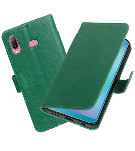 Hoesje voor Samsung Galaxy A6s Pull-Up Booktype Groen