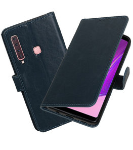 Hoesje voor Samsung Galaxy A9 2018 Pull-Up Booktype Blauw Hoesje voor Samsung Galaxy A9 2018 Pull-Up Booktype Blauw