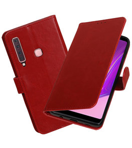 Hoesje voor Samsung Galaxy A9 2018 Pull-Up Booktype Rood Hoesje voor Samsung Galaxy A9 2018 Pull-Up Booktype Rood