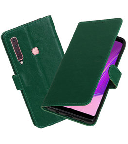 Hoesje voor Samsung Galaxy A9 2018 Pull-Up Booktype Groen Hoesje voor Samsung Galaxy A9 2018 Pull-Up Booktype Groen
