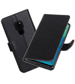 Hoesje voor Huawei Mate 20 Pull-Up Booktype Zwart Hoesje voor Huawei Mate 20 Pull-Up Booktype Zwart