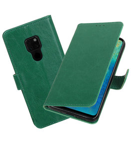 Hoesje voor Huawei Mate 20 Pull-Up Booktype Groen Hoesje voor Huawei Mate 20 Pull-Up Booktype Groen