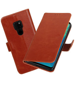 Hoesje voor Huawei Mate 20 Pull-Up Booktype Bruin Hoesje voor Huawei Mate 20 Pull-Up Booktype Bruin