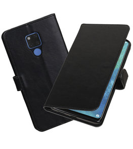 Hoesje voor Huawei Mate 20 X Pull-Up Booktype Zwart Hoesje voor Huawei Mate 20 X Pull-Up Booktype Zwart
