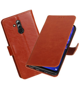 Hoesje voor Huawei Mate 20 Lite Pull-Up Booktype Bruin Hoesje voor Huawei Mate 20 Lite Pull-Up Booktype Bruin