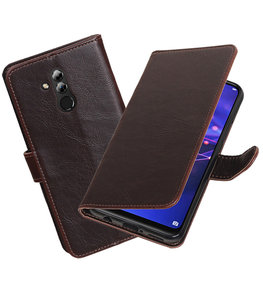 Hoesje voor Huawei Mate 20 Lite Pull-Up Booktype Mocca Hoesje voor Huawei Mate 20 Lite Pull-Up Booktype Mocca
