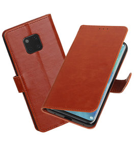 Hoesje voor Huawei Mate 20 Pro Pull-Up Booktype Bruin