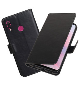 Hoesje voor Huawei Y9 2019 Pull-Up Booktype Zwart Hoesje voor Huawei Y9 2019 Pull-Up Booktype Zwart