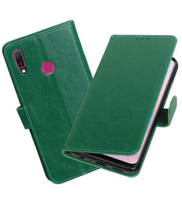 Hoesje voor Huawei Y9 2019 Pull-Up Booktype Groen Hoesje voor Huawei Y9 2019 Pull-Up Booktype Groen