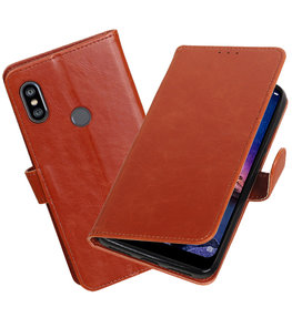 Hoesje voor XiaoMi Redmi Note 6 Pro Pull-Up Booktype Bruin Hoesje voor XiaoMi Redmi Note 6 Pro Pull-Up Booktype Bruin