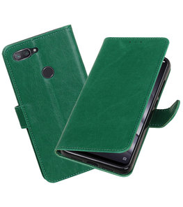Hoesje voor XiaoMi Mi 8 Lite Pull-Up Booktype Groen Hoesje voor XiaoMi Mi 8 Lite Pull-Up Booktype Groen